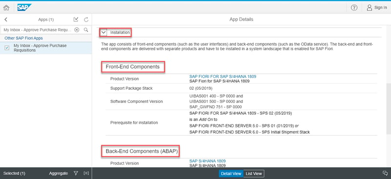10 finding information about sap fioro app_installation front-end back-end components_How to Implement an SAP Fiori App in S4HANA_Createch