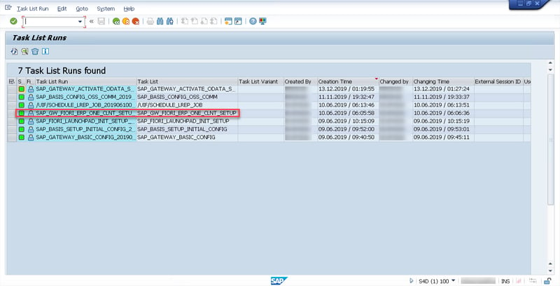 13_setting up system landscape_taks list runs_How to Implement an SAP Fiori App in S4HANA_Createch