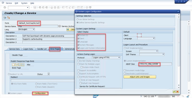 17 configuring a login screen for the launchpad_select display_How to Implement an SAP Fiori App in S4HANA_Createch