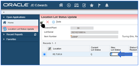 18-location lot status update_Creating the Orchestrator_Orchestrator Tutorial by Example and New Features Under 9.2.5.3_Createch