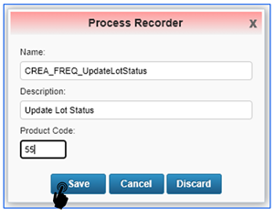 21-process recorder save_Creating the Orchestrator_Orchestrator Tutorial by Example and New Features Under 9.2.5.3_Createch