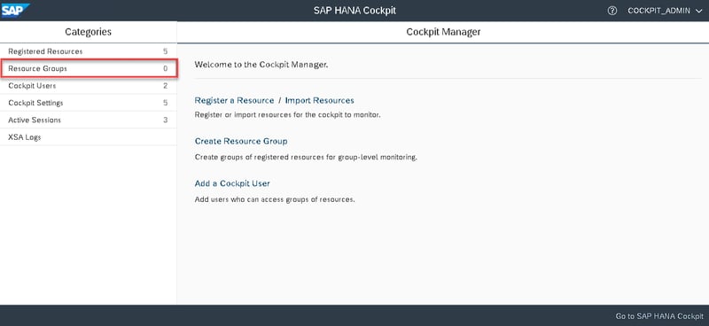 21_resource groups_Setting up the SAP Hana Cockpit _How to Configure the SAP HANA Cockpit 2.0