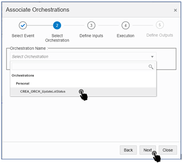 48_associate orchestrations_Link the orchestration to the p4205 w4205k form by clicking on ok_Orchestrator Tutorial by Example and New Features Under 9.2.5.3_Createch