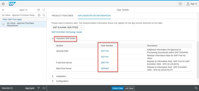 9 finding information about sap fioro app_notes number_How to Implement an SAP Fiori App in S4HANA_Createch
